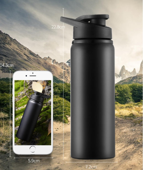 700ml Sport-Trinkflasche aus Edelstahl – Ansicht 2